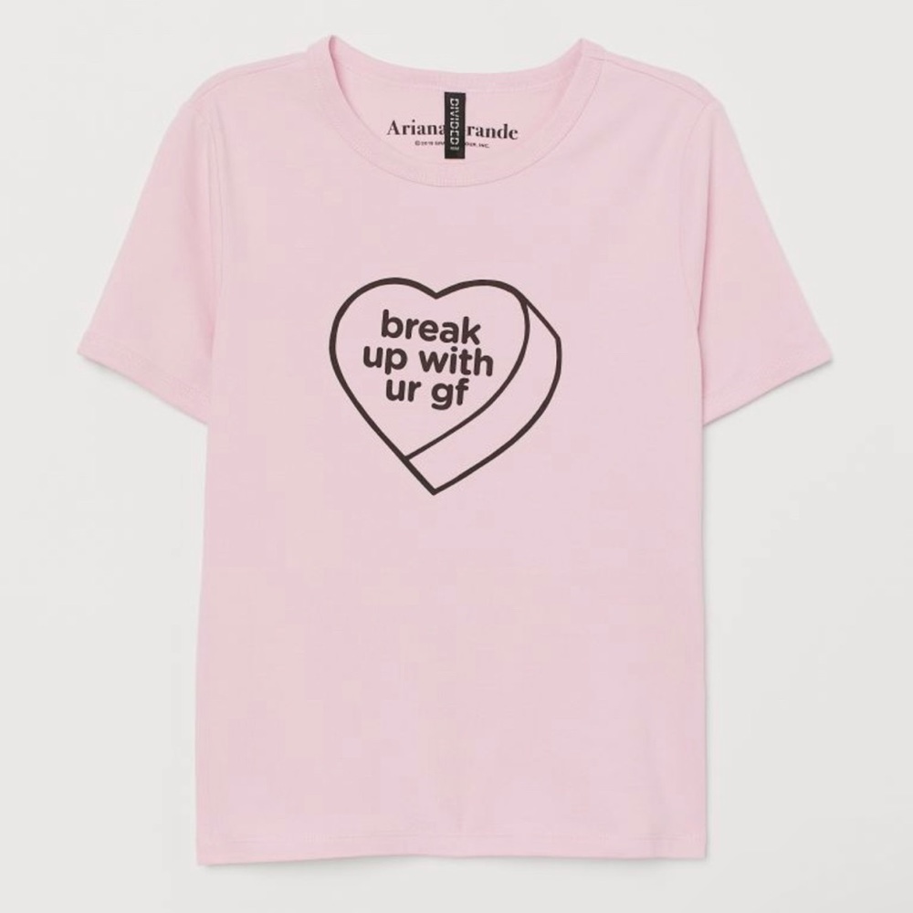 ariana grande h&m break up with ur gf shirt